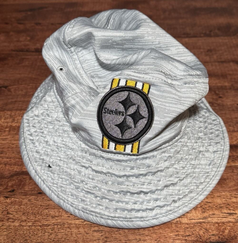 Pittsburgh Steelers New Era Training Camp Graphite Bucket Hat Cap No Strap